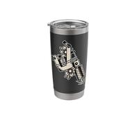 Coil Tattoo Machine Blackwork Flash Vintage Stainless Steel Insulated Tumbler