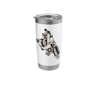 Coil Tattoo Machine Blackwork Flash Vintage Stainless Steel Insulated Tumbler