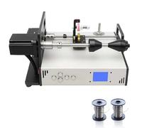 Coil Winding Machine, Automatic Wire Winder for Metal Wire, Fishing Line, and Silk Thread, Industrial Grade with LCD Screen, Suitable for Cable Tube Amplifier Applications