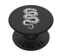 Coiled Ball Python Minimalist Serpent Anthracite PopSockets Adhesive PopGrip