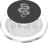 Coiled Ball Python Minimalist Serpent Anthracite PopSockets PopGrip for MagSafe