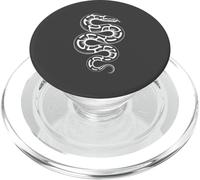 Coiled Ball Python Minimalist Serpent Anthracite PopSockets PopGrip for MagSafe