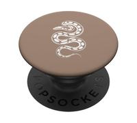 Coiled Ball Python Minimalist Serpent Brown PopSockets Adhesive PopGrip