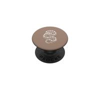 Coiled Ball Python Minimalist Serpent Brown PopSockets Adhesive PopGrip