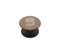 Coiled Ball Python Minimalist Serpent Brown PopSockets Adhesive PopGrip