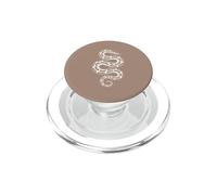 Coiled Ball Python Minimalist Serpent Brown PopSockets PopGrip for MagSafe