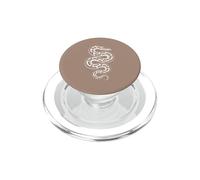 Coiled Ball Python Minimalist Serpent Brown PopSockets PopGrip for MagSafe