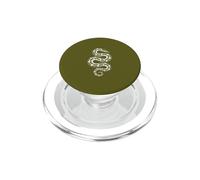 Coiled Ball Python Minimalist Serpent Green PopSockets PopGrip for MagSafe