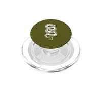 Coiled Ball Python Minimalist Serpent Green PopSockets PopGrip for MagSafe