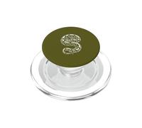 Coiled Ball Python Minimalist Serpent Green PopSockets PopGrip for MagSafe