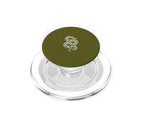 Coiled Ball Python Minimalist Serpent Green PopSockets PopGrip for MagSafe