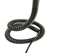 Coiled cable 2 Cores Telescopic Power Cord 15AWG 13AWG Black Spring Spiral Cable Stretchable Wire Retractable Coil (Color : core 8 meters Line)(2 core 15AWG 5 meters Line)