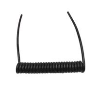 coiled cable， 3 Cores Spiral Electric Cable 0.5mm Square Spring Wire Black Power Cord Extensible Retractable Coil(3 core 17AWG,Line length 5 meter)