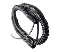 Coiled cable 5 Core Expandable Power Spiral Cable 17AWG Elastic Telescopic Wire Black Stretch Spring Cord Retractable Coil(Stretch 3.75 Meters)