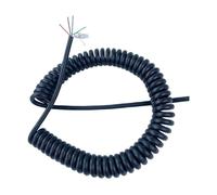 Coiled cable 5 Core Spiral Telescopic Wire 26AWG 0.15mm Spring Shielded Stretch 1 Meter Meters 10 15 Retractable Coil (Color : Cores, Size meter)(Stretch 1 meter)