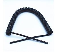 coiled cable,caihv-Wire, 2-core Spring Telescopic Wire Spiral Cable, Black Power Cord Expandable Wire, 24AWG-14AWG 2.5 M 5 M 7.5 M, (Length : Line length 5m, Specification : 2 core 17AWG) (Color : 2