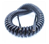 coiled cable,caihv-Wire, Spring Spiral Wire, 2.5 M 5 M 7.5 M Black Power Cord Expandable Wire, and Cable 6 Core 8 Core 24AWG 20AWG, (Length : Line length 7.5m, Specification : 8 core 24AWG) (Color :