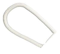 Coiled cable White Spiral Elastic Cable Cold Resistant High Elasticity Electric Wear resistant Spring Wire Retractable Coil (Size : Stretch 14 Meters, Color 8core OD 5mm)(Stretch 3 Meters)