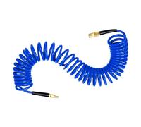 Coiled Compressor Hose 7.5m PU Air Line, 1/4 Inch NPT Coupling Recoil Hose for Portable Compressors and Pneumatic Tool Setups Polyurethane Air Line Compressor Accessory Garage Pneumatic Portable