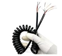 Coiled Curly Mains Flex Multicored Cable 5 Core 0.15-0.5mm² 1.25M Stretch | Spiral Spring Cable 26AWG 22AWG 20AWG 25CM Spring Length Flexible(0.5mm2)