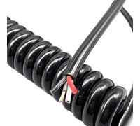 Coiled Curly Mains Flex Multicored Cable Coiled Spiral 4 Core 2.5mm2 Copper Cable 1-10 meters(1 Meter)