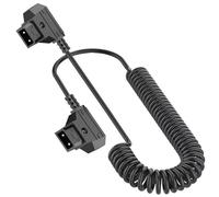 Coiled D Tap Male To Male Extension Cable, Spring 2 Pin 12V-24V P tap Male to Male Power Adapter Cord for Anton Bauer V-Mount Gold Mount DSLR Rig Battery 1.5meter