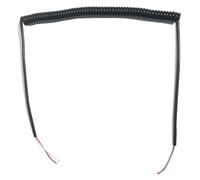 Coiled Extension Cord, 24AWG Electrical Extensible Wire 2 Core 0.2mm Square Spring Cable Black Telescopic Spiral Sheathed spiral extension(Undraw 1.25 meters)