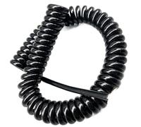 Coiled Extension Cord, Stretchable electrical wire 24 Cores Double Shielded Spiral Cable Machine Tool Connecting Wire Handwheel Spring Retractable Coil(Stretch 2 Meter)