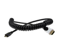 Coiled HDMI 2.0b to MICRO D 18Gbps 4K UHD High Speed Cable Lead Gold