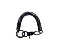 Coiled Lanyard 10/16Pcs Retractable Spring Coil Keychain Colorful Lobster Clasp ID Card Holder Lanyard Keyring Anti-Lost Rope for Keys Wallet Cellphone(Black,10Pcs)