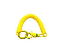 Coiled Lanyard 10/16Pcs Retractable Spring Coil Keychain Colorful Lobster Clasp ID Card Holder Lanyard Keyring Anti-Lost Rope for Keys Wallet Cellphone(Yellow,10Pcs)
