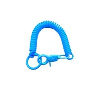 Coiled Lanyard 10/16Pcs Retractable Spring Coil Keychain Colorful Lobster Clasp ID Card Holder Lanyard Keyring Anti-Lost Rope for Keys Wallet Cellphone(Sky Blue,16Pcs)