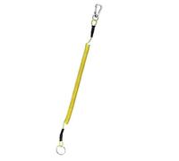 Coiled Lanyard 20PCS Spiral Stretch Keychain Elastic Spring Rope Key Ring Metal Carabiner for Keys Wallet Cellphone(Yellow-2m)