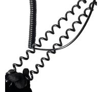 Coiled Mains Flex, 24AWG 7 Core Cable 0.2mm Square Pure Copper Core Black Retractable Power Cord(Stretch 1.25 Meters)