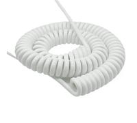 coiled mains flex, 28AWG two-core spiral wire, 0.1mm² copper core, PU insulation, various specifications(Stretch 9 Meters)