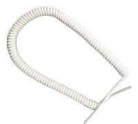 Coiled Mains Flex, 3 Core 0.75mm Square Spiral Elastic Cable Copper Core Tensile, Extensible Spring Wire(Stretch 5 Meters)