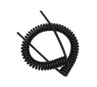 Coiled Mains Flex, 3 Core Spiral Cable 0.3mm 22AWG Control Line Wire Spring Power Cord Sheath Tensile(Stretch 4 meter)