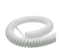 coiled mains flex, 3 Core Spiral Cable 22AWG 0.3mm² Polyurethane Various Sizes(Stretch 8 Meters)