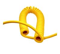 coiled mains flex, 3 core spring spiral telescopic cable 17AWG 1mm² household PU cable 1-12 meters(Stretch 3 Meters)