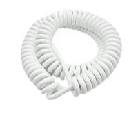 coiled mains flex, 4 core spiral cable 24AWG 0.2mm² PU flexible cable 1-10 meters(Stretch 1 Meter)
