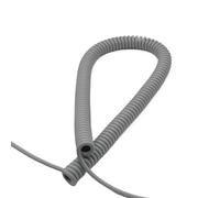 coiled mains flex, Coiled 22AWG 0.3mm² PU electronic wire stretchable 6 meters 2/4/9 core(4 Cores)