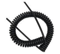 Coiled mains Flex Curly Spring Cord, 3 Core Spiral Cable 0.3mm 22AWG Control Line Wire Spring Power Cord Sheath Tensile(Stretch 14 meter)