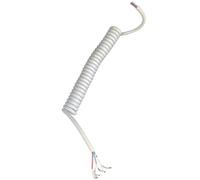Coiled Mains Flex Curly Spring Cord, 4 Core Spring Cable 3mm OD Spring Cable Telescopic Spring Wire