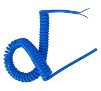 Coiled mains Flex Curly Spring Cord, Spiral Power Wire 3 Core 15AWG Cable Pure Copper Retractable Tension(Stretch 4 meter)
