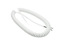 coiled mains flex, Double-core spring wire, polyurethane material, 0.5mm², 20AWG, wire, 1-10 meters(Stretch 4 Meters)