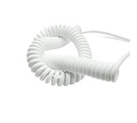 coiled mains flex, Spiral extension cord 2-core 0.2mm² 24AWG copper core PU cold-resistant and stretchable 1-10 meters(Stretch 7 Meters)