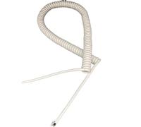 Coiled Mains Flex Spring Cord 4 Core 24AWG 0.2mm2 White