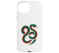 Coiled Serpent Tribal Style Reptile Illustration Case for iPhone 15 Plus