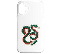 Coiled Serpent Tribal Style Reptile Illustration Case for iPhone 16 Plus