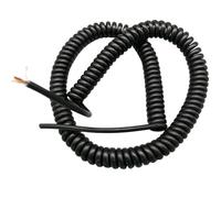 Coiled Spiral 9 Core 0.15mm2 Shielded Power Cord Spiral Power Cable 26AWG OD 5mm Elasticity Signal Wire Stretch 1 Meter to 12 Meters Tension Wire(3 Meters)